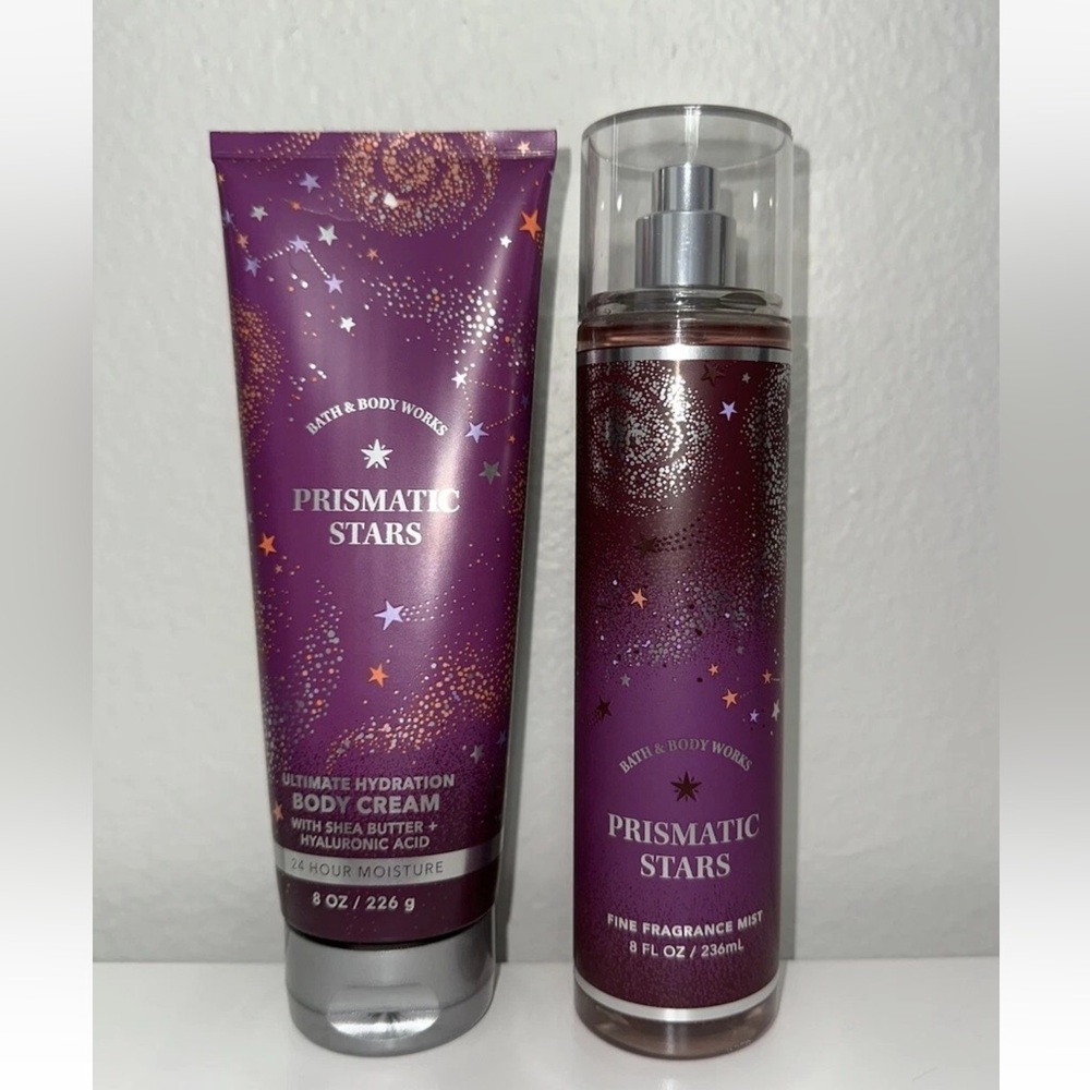 Bath & Body Works Prismatic Stars Full Size Body Cream Lotion and Mist Set